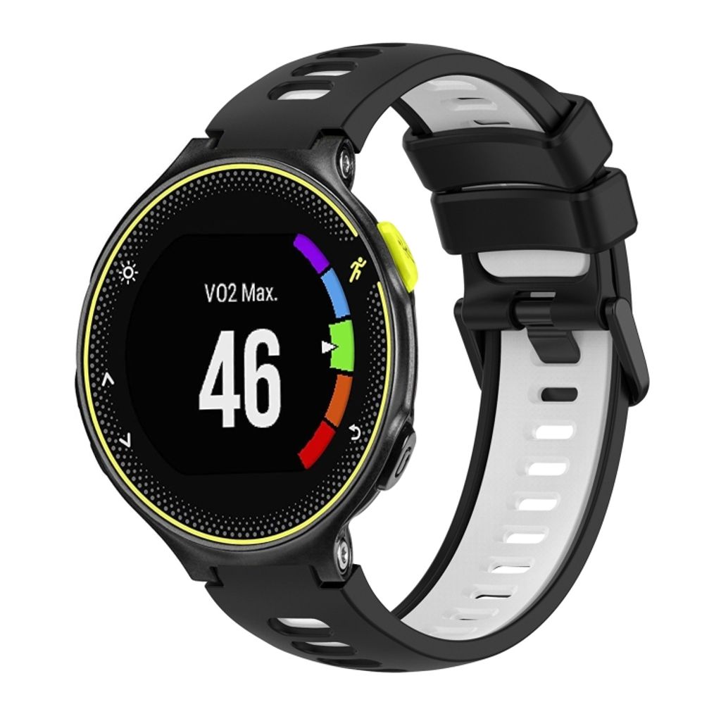 EU Product - Forerunner 230 Silicone Two-colored Watch Band - Black/White thumbnail