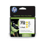 HP 712 3-PACK 29ML YELLOW DESIGNJET INK CARTRIDGE - T230/T250/T650/STUDIO