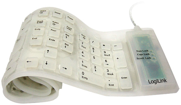ID0018 keyboard USB + PS/2 QWERTY White
