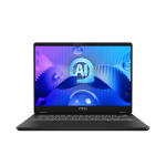 MSI Prestige 14 AI Studio C1UDXG-019AU Intel Core Ultra 7 155H Laptop 35.6 cm (14") Full HD+ 16 GB DDR5-SDRAM 1 TB SSD NVIDIA GeForce RTX 3050 Wi-Fi 7 (802.11be) Windows 11 Pro Grey