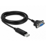 DeLOCK 66281 seriële kabel Zwart 1,8 m RS-232 USB Type-A