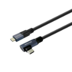Vivolink USB-C to USB-C angle Cable 10m Enterprise-tested USB cable USB 3.2 Gen 2x2 USB C 60 W Black