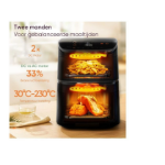 Cosori CAF-DC121 Double 10.8 L Stand-alone Hot air fryer Black