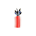 Multibrackets M Universal Cable Sock Self Wrapping 40mm Red 25m