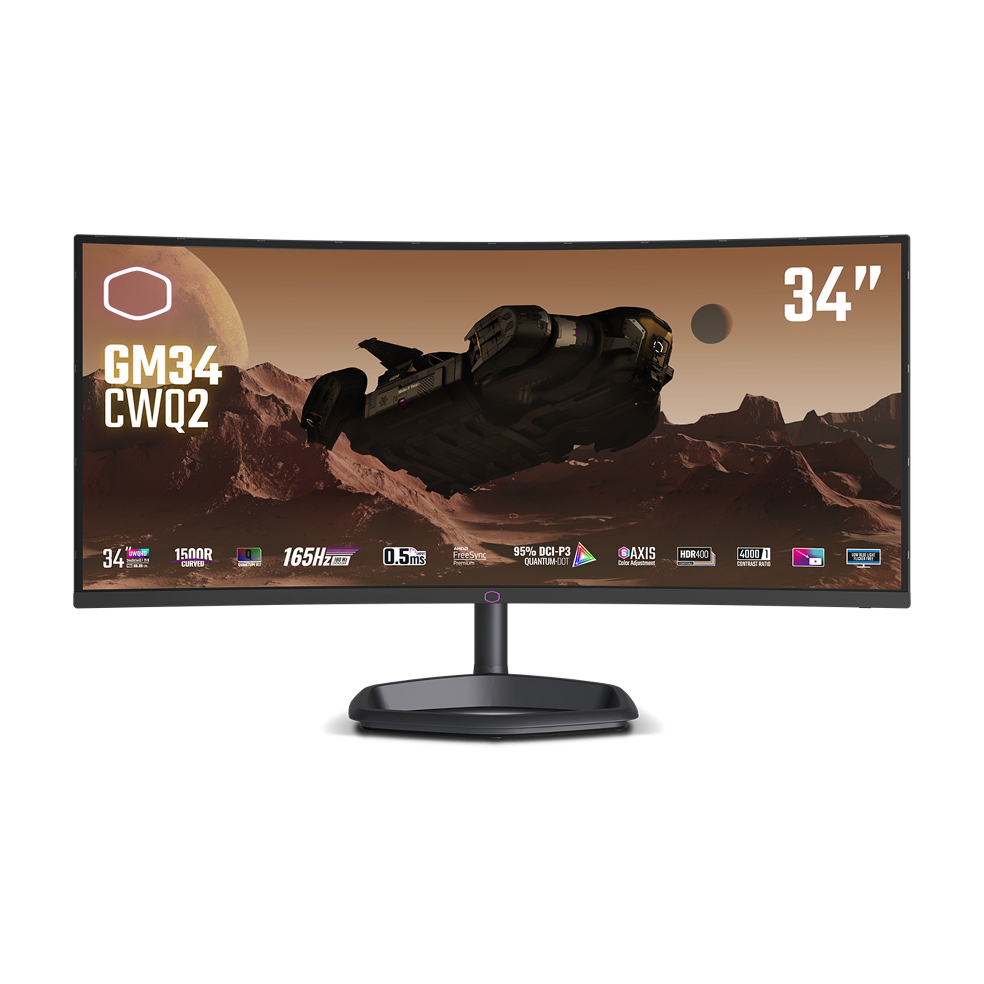 Image of Cooler Master Gaming GM34-CWQ2 LED display 86.4 cm (34") 3440 x...