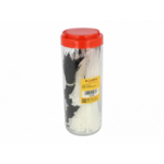 DeLOCK 19357 cable tie Parallel entry cable tie Plastic Black, White 500 pc(s)