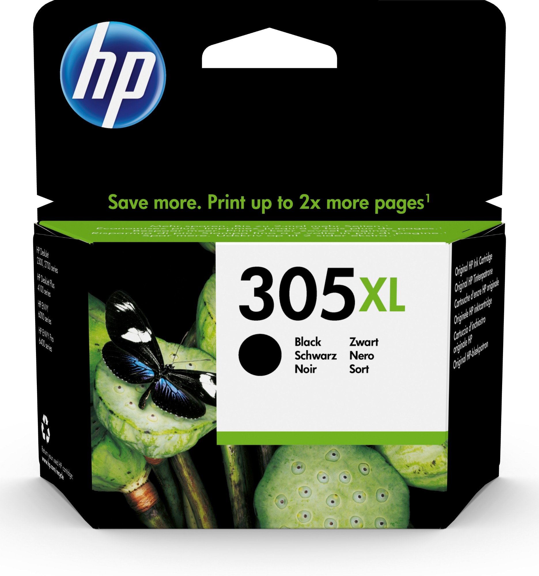 HP 305XL Ink Cartridge High Yield Black 3YM62AE