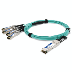 AddOn Networks X4AOCBL5-AO InfiniBand/fibre optic cable 5 m QSFP+ 4x SFP+ AOC Aqua colour