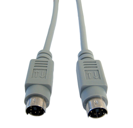 Cables Direct PS/2 PS/2 cable 10 m 6-p Mini-DIN Grey