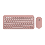 Logitech 920-012205 keyboard Mouse included Universal RF Wireless + Bluetooth QWERTZ German Pink