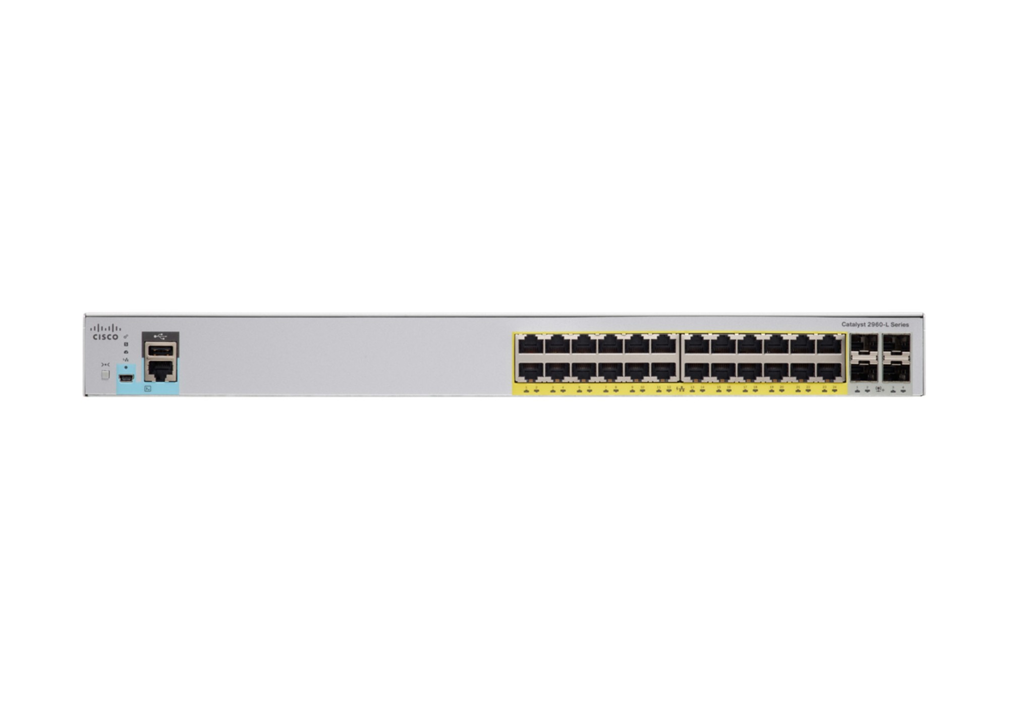 Cisco Catalyst 2960L-SM-24PS Network Switch. 24 Gigabit Ethernet PoE+