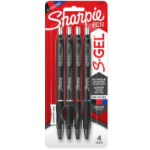Sharpie 2096174 gel pen Retractable gel pen Black, Blue, Red 4 pc(s)