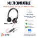 Poly Blackwire 3320 Stereo USB-C Headset +USB-C/A Adapter