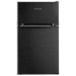 electriQ 80 Litre Under Counter Freestanding Fridge Freezer - Black