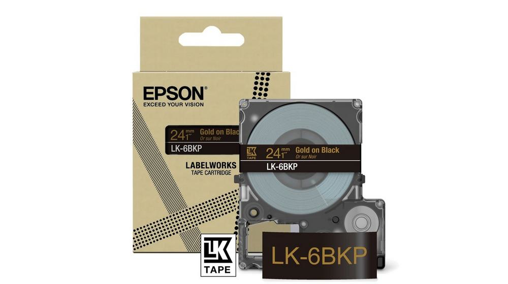 Epson Black/Gold C53s672096/Lk-6Bkp Directlabel-Etikettes On 24Mm X 8M