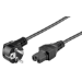 Microconnect PE010419 power cable Black 2 m Power plug type E+F C15 coupler
