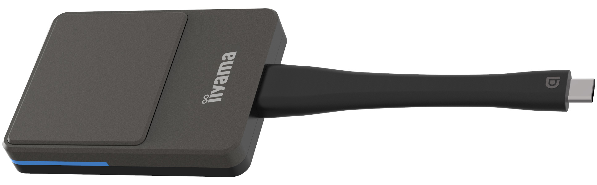 iiyama WP D002C Smart TV dongle USB 4K Ultra HD Black. Silver