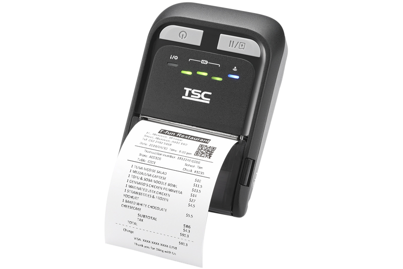 TSC TDM-20 Direct thermal Mobile printer Wired & Wireless