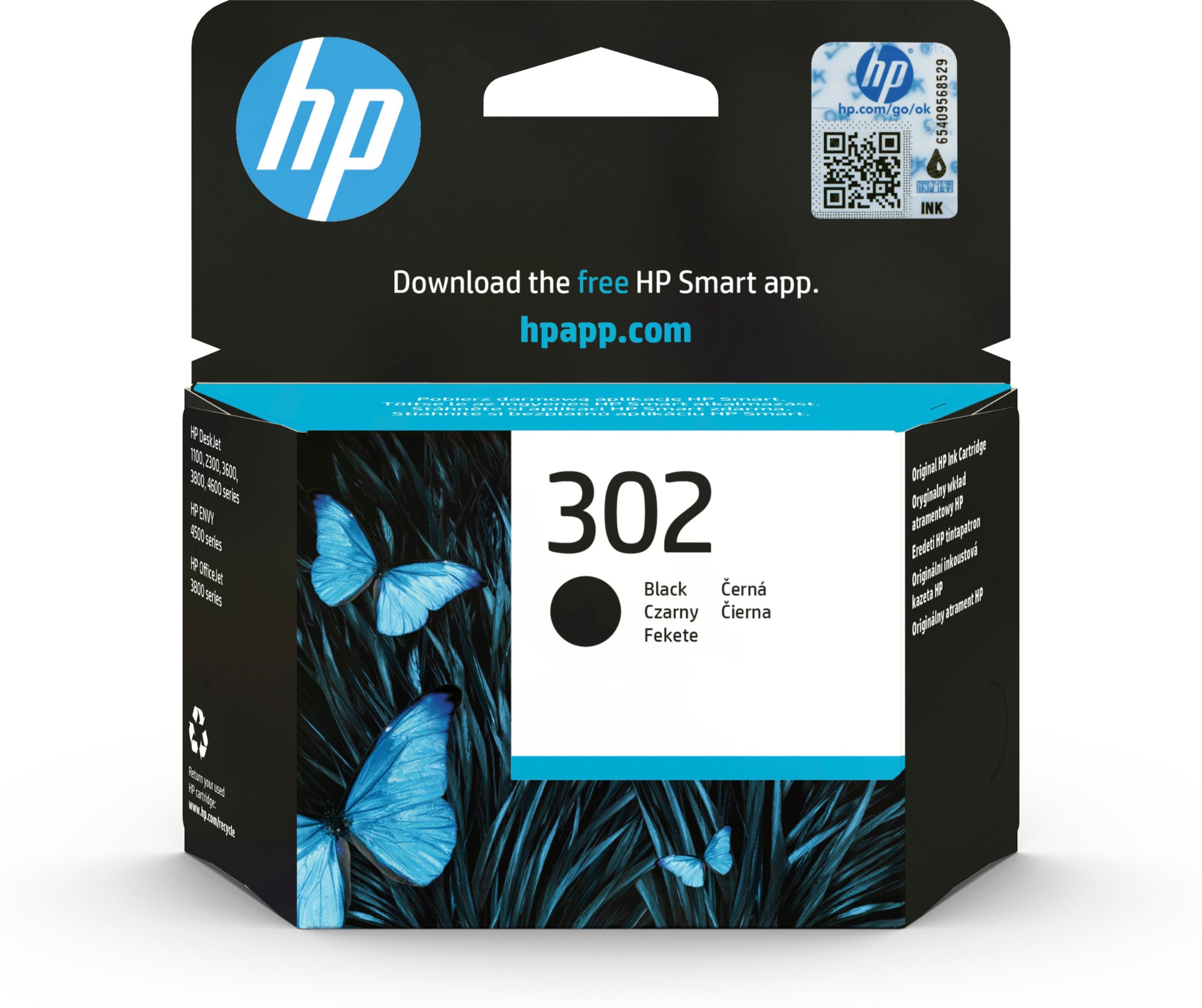 HP 302 Ink Cartridge Black F6U66AE
