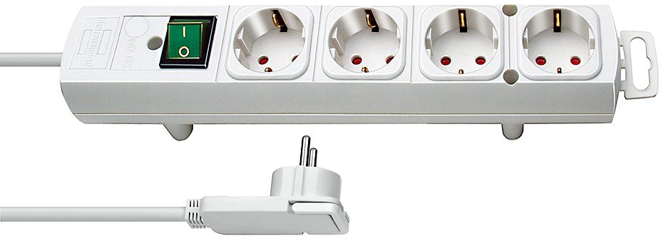 Image of Brennenstuhl 1153120100 power extension 2 m 4 AC outlet(s) Indoor...