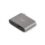 Moshi 99MO084272 notebook dock/port replicator Wired USB 3.2 Gen 1 (3.1 Gen 1) Type-C Black, Gray