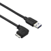 StarTech.com Cable delgado de 1m Micro USB 3.0 acodado a la izquierda a USB A