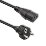 Qoltec 50365 power cable Black 1.8 m IEC C13 Power plug type F