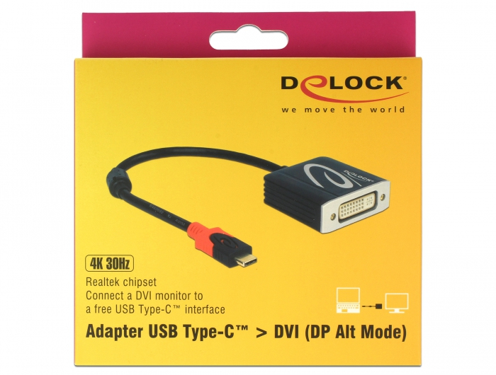 61213 DELOCK Externer Videoadapter - RTD2171U - USB-C
