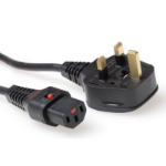 ACT Netsnoer UK male - C13 IEC Lock zwart 2 m, PC980