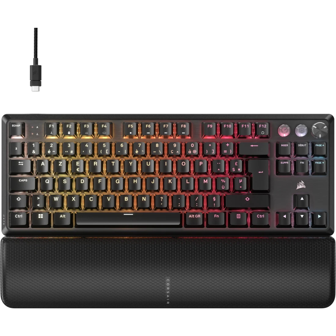 Corsair K70 PRO TKL keyboard Gaming USB QWERTY French Black
