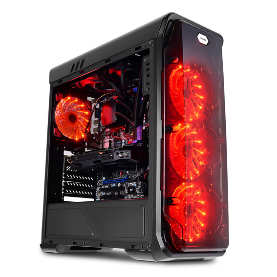 Image of LC-Power Gaming 988B - Red Typhoon Midi Tower Black