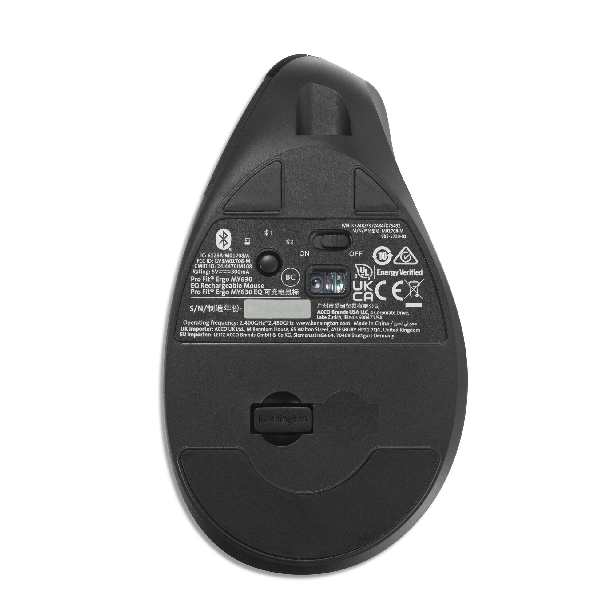 Kensington Pro Fit Ergo MY630 EQ Rechargeable Mouse