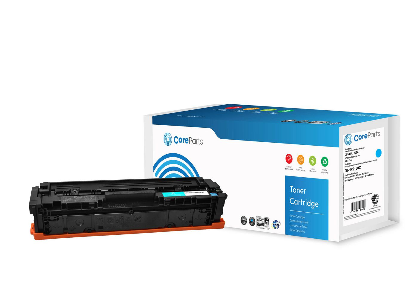CoreParts QI-HP2130C toner cartridge 1 pc(s) Compatible Cyan