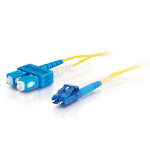 C2G 10m LC-SC 9/125 OS2 Duplex Singlemode PVC Fibre Optic Cable (LSZH) - Yellow