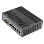 StarTech.com IES1G52UP12V network switch Unmanaged Gigabit Ethernet (10/100/1000) Power over Ethernet (PoE) Black