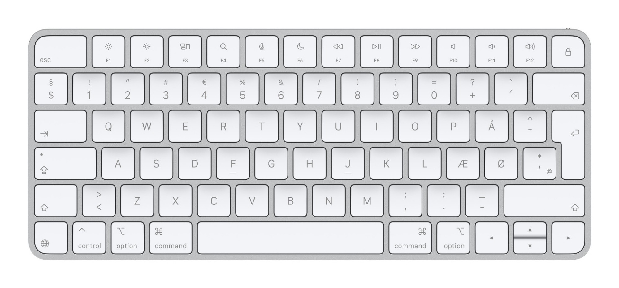 Apple Magic keyboard Universal USB + Bluetooth QZERTY Danish White