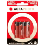 AgfaPhoto Batterijen 1x4 Akku NiMh Micro 1000 mAh Oplaadbare batterij Nikkel-Metaalhydride (NiMH)