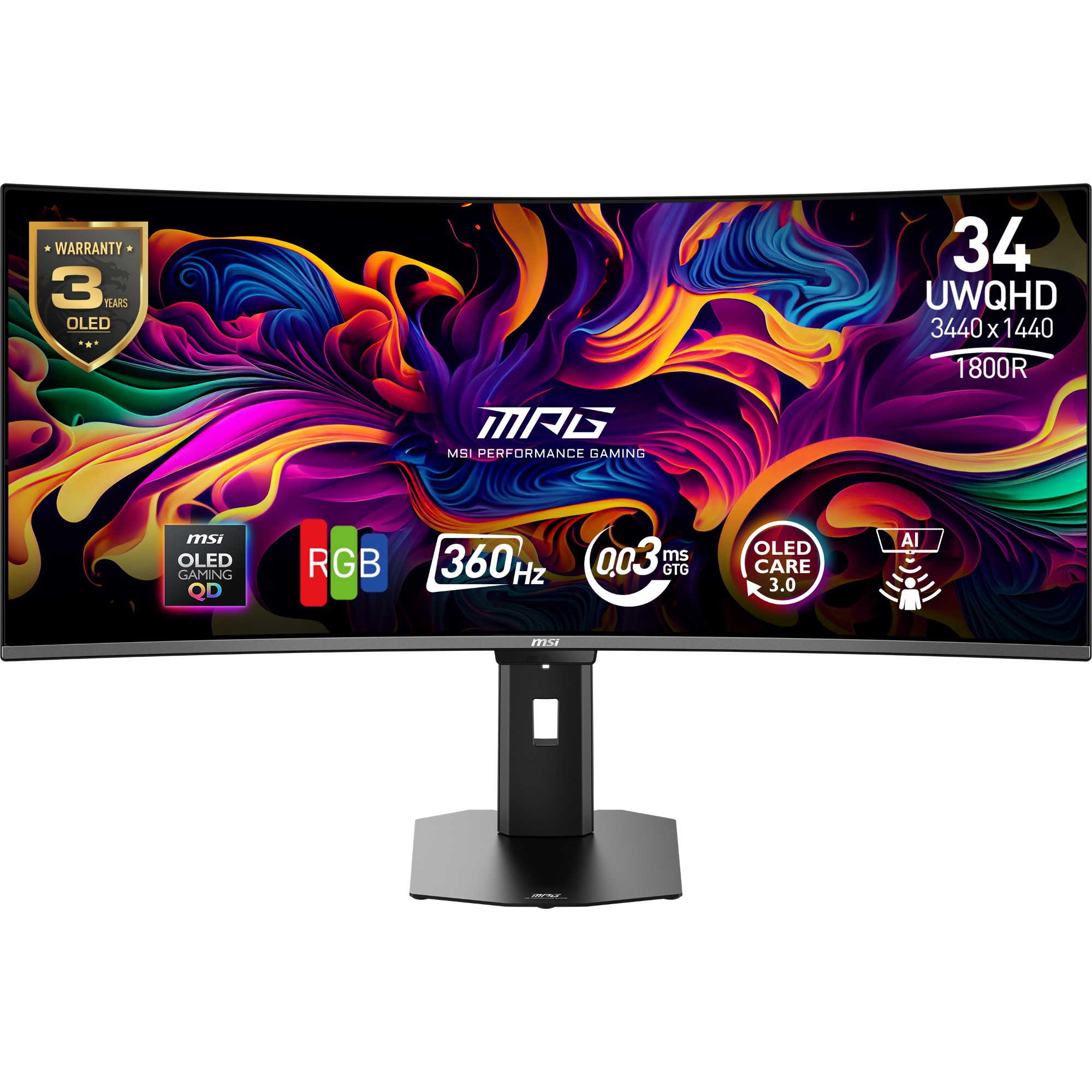 MSI MPG 341CQR QD-OLED X36 computer monitor 86.4 cm (34") 3440 x