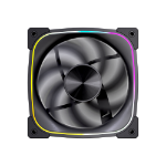 VIDA Stealth 120mm ARGB PWM Case Fan, Hydraulic Bearing, Outer Ring Lighting, 600-1500 RPM, Black Computer case 12 cm 80 pc(s)