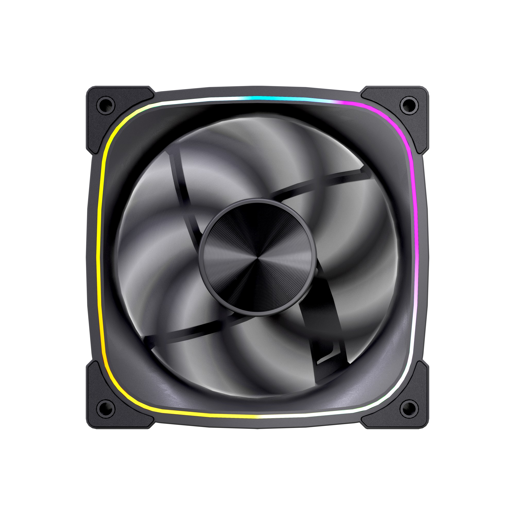 VIDA Stealth 120mm ARGB PWM Case Fan. Hydraulic Bearing. Outer Ring Li