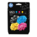 HP 953 4-pack originele inktcartridges, cyaan/magenta/geel