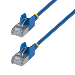 StarTech.com 1.5m Blue Ultra Slim CAT6a Ethernet Cable, Snagless, FTP, Pure Bare Copper Wire, 34AWG Slim RJ45 Network Patch Cord, Individually Tested