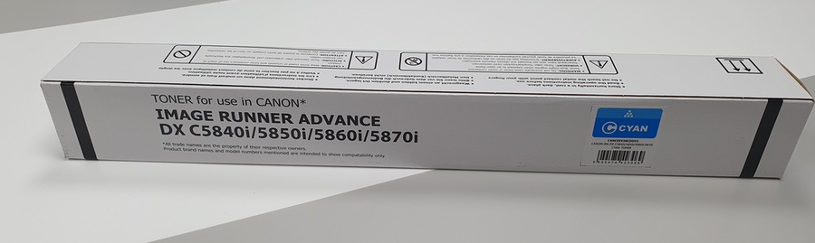 Image of DATA DIRECT Canon DXC5840/50/60/70 Toner Cyan Chipped 3764C002...