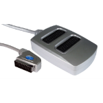 Cables Direct 3 Way SCART Splitter Box SCART cable 0.4 m SCART (21-pin) Silver