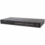 Intellinet 24-Port Network Switch, 24-Port (RJ45), Rackmount, Gigabit, 4 SFP, Ethernet Web-Smart, 10/100/1000 Mbit