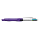 BIC 4 Colours Grip Blue, Green, Pink, Purple Clip-on retractable ballpoint pen Medium 12 pc(s)