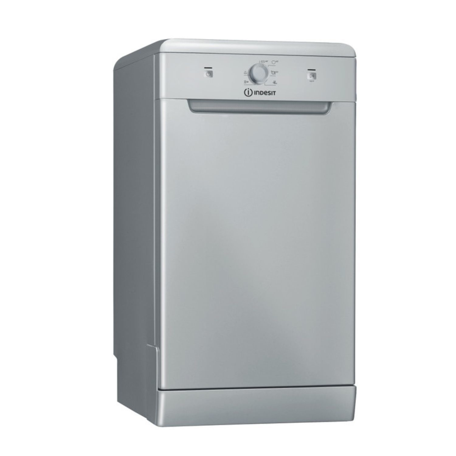 Photos - Dishwasher Indesit 9 Place Settings Freestanding Slimline  - Silver 8699916 