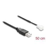 DeLOCK Fan Cable USB 2.0 Type-A male to 3 pin (2 pins connected) fan connector male 50 cm