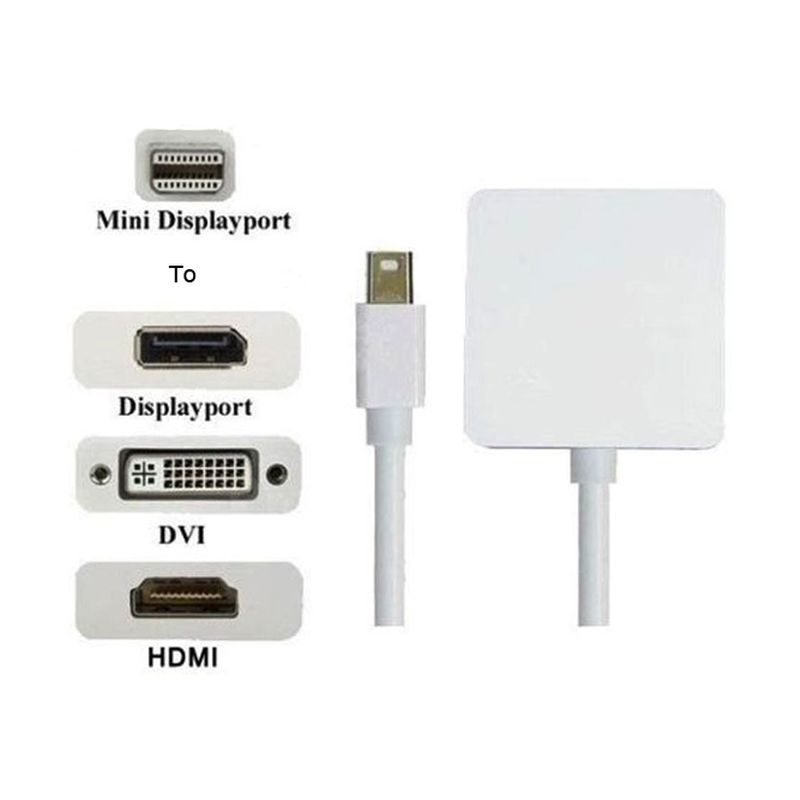 Image of FDL 0.15M MINI DISPLAYPORT TO DISPLAY PORT, HDMI & DVI ADAPTOR
