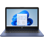HP Stream 11-ak0026na Laptop 29.5 cm (11.6") HD Intel® Celeron® N4120 4 GB DDR4-SDRAM 64 GB eMMC Wi-Fi 6 (802.11ax) Windows 11 Home in S mode Blue